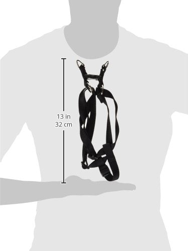 LupinePet Basics 3/4&quot; Black 20-30&quot; Step In Harness for Medium Dogs