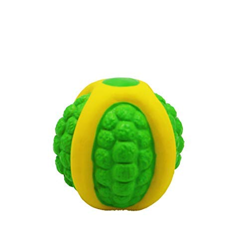 BLACK DOG 100% Clean Teeth & Massage Gum Toys & Squeaky Toy Soft Latex Dog Toy Floating Ball for Interactive Fetch & Play (Natur