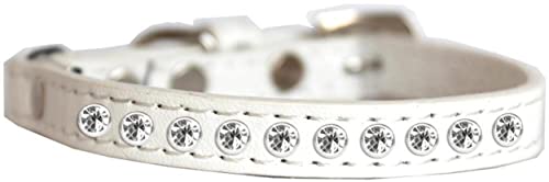 Mirage Pet Products Clear Jewel Cat safety collar White Size 12