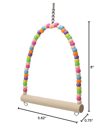 Bonka Bird Toys 1324 Swing Bird Toy Parrot Cage Toys Cages Parakeet Cockatiel Finch Lovebird Budgie