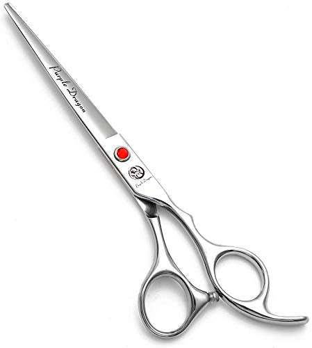 Purple Dragon 5/5.5/6/6.5/7/7.5/8/9/10 Sharp Edge Hair Cutting Shears Pet/Puppy/Cat Grooming Scissors with Bag - Perfect for Bar