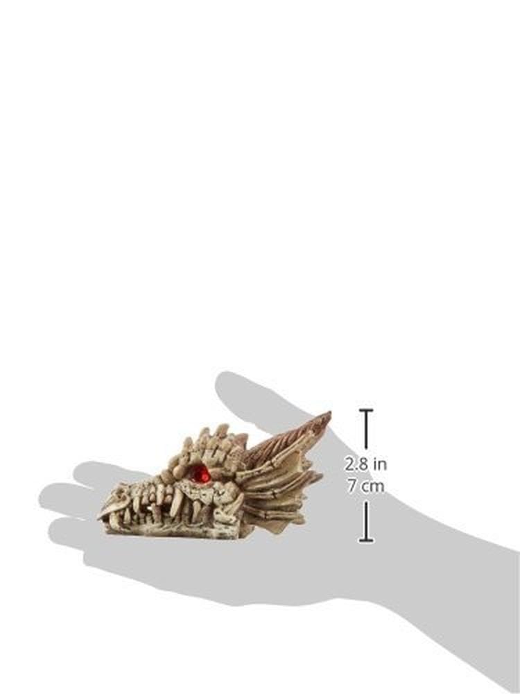 Penn-Plax Deco-Replicas Dragon Skull Gazer Aquarium Decoration – Safe For Freshwater And Saltwater Fish Tanks – Small
