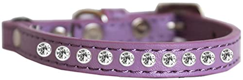 Mirage Pet Products Clear Jewel Cat safety collar Lavender Size 10