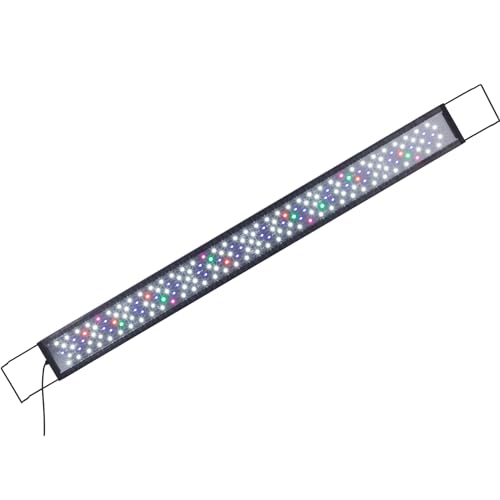 VEVOR Aquarium Light, 26W Full Spectrum Fish Tank Light with 5 Levels Adjustable Brightness, Adjustable Timer and Power-Off Memo