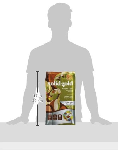 Solid Gold Sensitive Stomach Dry Cat Food - Grain Free - 6lb Quail & Pumpkin for Indoor Adult/Senior Cats - Probiotics for Gut Health