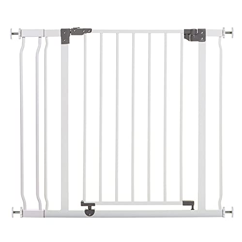 Dreambaby Liberty Walk Thru Baby Safety Gate Set - With 3.5Inch Extension Panel - Fits 29.5-36.5Inch Openings - Pressure Mounted Security Gates - White