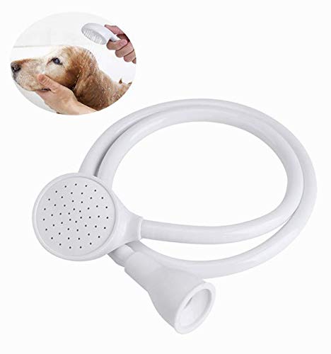 Jacksking Pet Shower Head, Pet Spray Head Hose Push On Bath Tub Sink Faucet Attachment Washing Hair Hairdresser(#1)