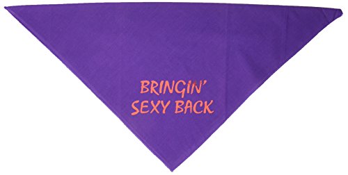 Mirage Pet Products Bringin Sexy Back Screen Print Bandana for Pets, Large, Purple