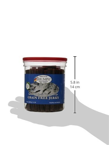 Truimph Super Premium Dog Treats 00851 Dog Salmon & Sweet Potato Jerky, 24-Ounce 1.5 Pounds