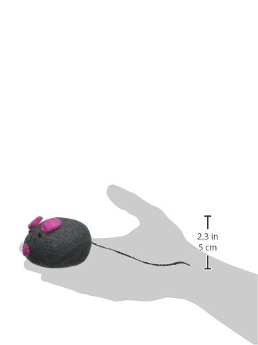 One Pet Planet Wooly Fun Big Mouse Toy,Assorted Colors
