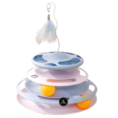 Psk Pet Mart Multi Tier Cat Track Toy With Moving Balls  Fun And Stimulating Interactive Toy To Encourage Play, Scratching, And