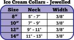 Mirage Pet Products Plain Ice Cream Dog Collar, Size 10, Purple