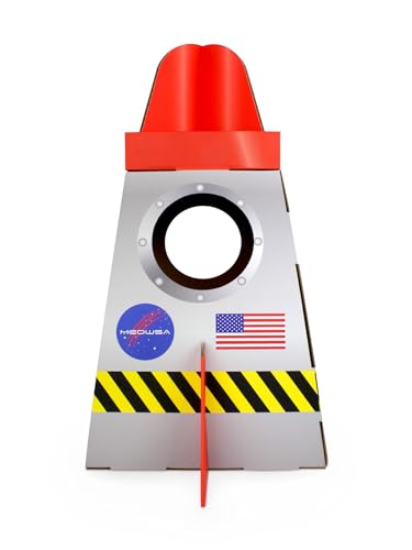 American Cat Club Cat House With Scratcher & Catnip Included - Space Ship