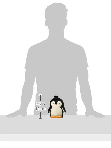 Trustypup Strong 'N Silent Penguin Silent Squeak Plush Dog Toy, Chew Guard Technology - Black/White, Medium