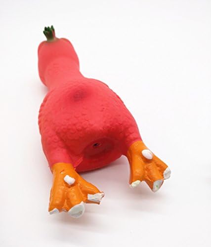 4Pcs Safe Latex Dog Squeaky Toys, 6.6' Long Soft Chew Molar Dog Small Screaming Rubber Chicken Toys, For Puppy Small Medium Dogs