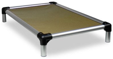 Kuranda Chewproof Bed - Silver Aluminum - 50'' x 36'' - Cordura Nylon - Gold