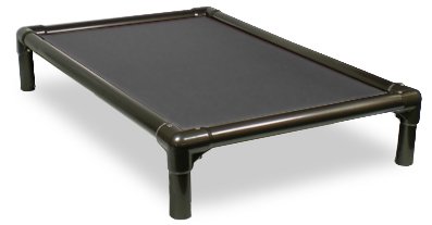 Kuranda Chewproof Dog Bed - Walnut PVC - 35'' x 23'' - Cordura Nylon - Smoke
