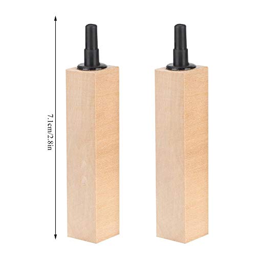 2Pcs/Set Wooden Air Bubble Stone Diffuser Air Stone Cylinder Fine Bubbles Air Pump Accessories for Hydroponics Aquarium Tank Pum