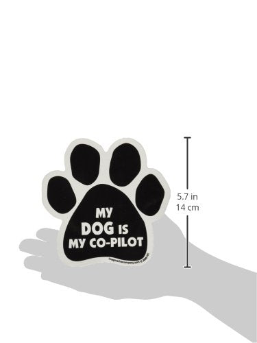 Imagine This Paw Car Magnet, My Dog is My Co-Pilot, 5-1/2-Inch by 5-1/2-Inch