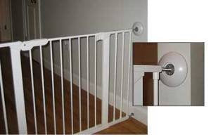 Wall Saver Baby Gate Wall Protector Protects Walls From Child Gate Damage - Makes Safety Gates More Secure - For Walk Thru Pressure Mounted Gates - Childproofing, Pet Proofing - 2 Full Size