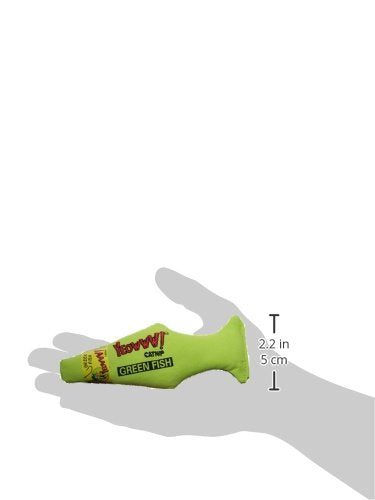 Yeowww Green Fish Catnip Toy