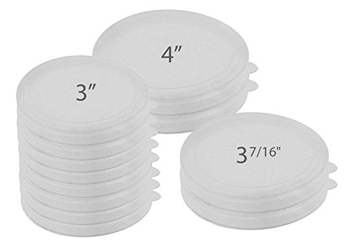 12pc BPA-Free ALAZCO Can Covers - 2 Large 2 Medium 8 small Plastic Tight Seal Lids For Canned Goods or Pet Dog Cat Food Food Sav