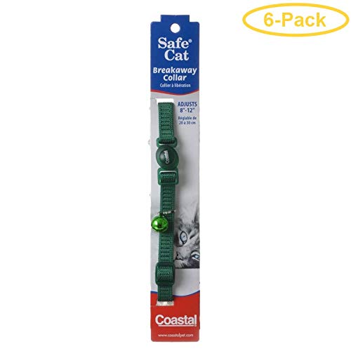 Safe Cat Adjustable Nylon Breakaway Collar Hunter Green
