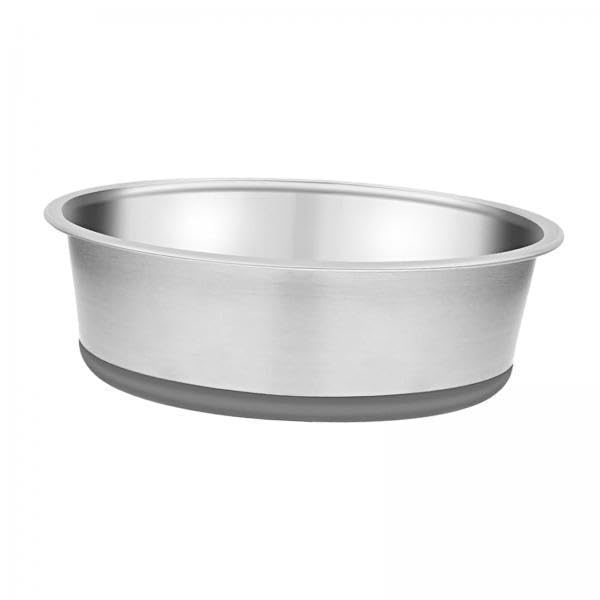 Ujeavette 5Xstainless Steel Dog Bowl Stainless Steel Slow Eating Dish Bowl Silicone Base 14Cm