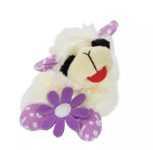 Multipet Lamb Chop Flower Bunny Print Dog Toy - 8