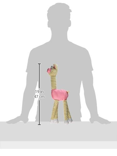 Pet Life 'Giraffe Pig' All Natural Recyclable Jute Rope And Squeak Chew Pet Dog Toy