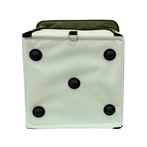 VEVOR Heated Cat House Foldable Kitty Shelter with Heated Pad Green Middle