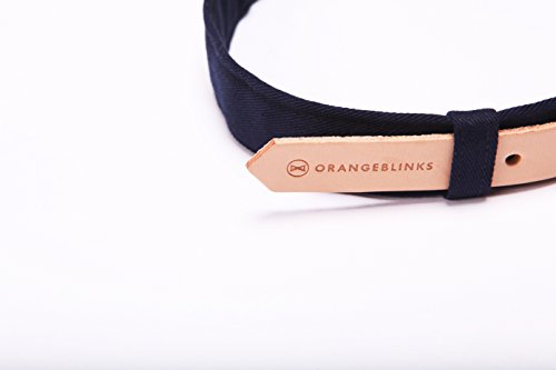 Orange Blinks What Daddy Gives Collection Collar, Small, Dark Blue/Nude