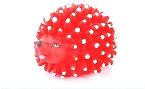 Pups&Pets Pets Natural Rubber Vinyl Cute Colorful Hedgehog Squeaky Toy For Puppy Dog