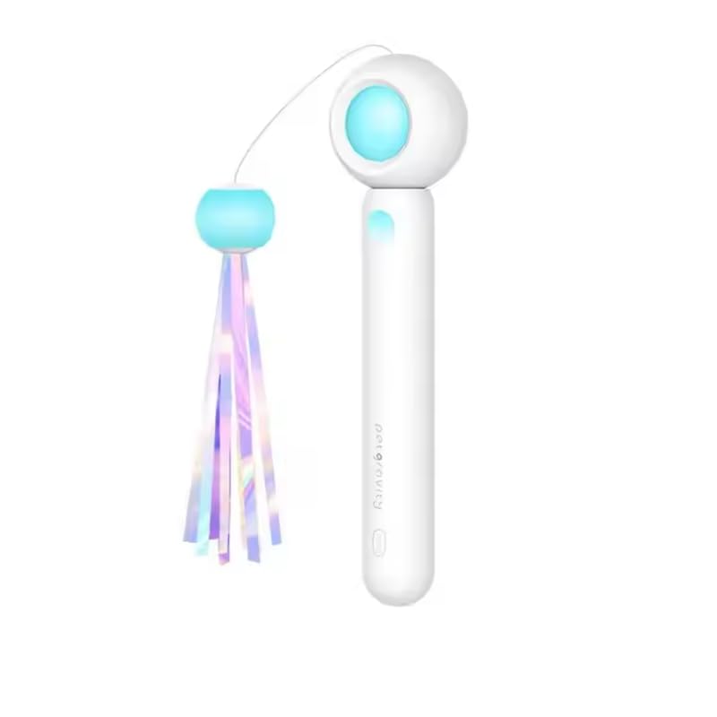 Bohobark Cat Teaser Wand Toy Interactive Magic Stick With Feather For Indoor Cats, Exercise & Playtime