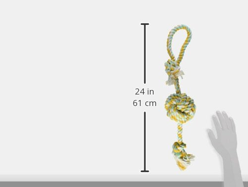 Mammoth Pet Products Flossy Chews Color Monkey Fist Tug, Large, 26-Inch, Multicolored (20098F)