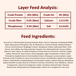 Prairie's Choice Non-GMO Chicken Feed - Layer Formula, 25lbs, Model L-25