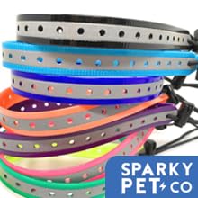 Replacement GPS eCollar with Adjustable Bungee, Multi-Hole Design, and Secure Toggle Closure for Small Dogs (Reflective Orange,