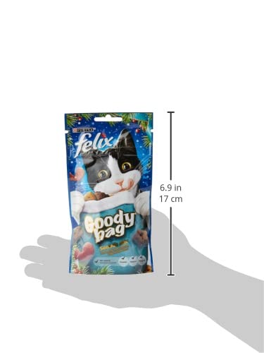 Felix Goody Bag Picnic Mix Adult Cat Treats Seaside Mix, Pack of 8 x 60 g