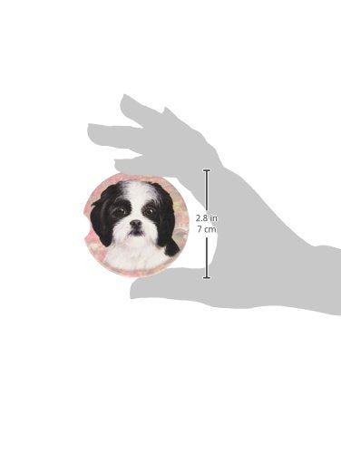 E&S Pets Black & White Puppy Cut Shih Tzu Coaster, 3' X 3'