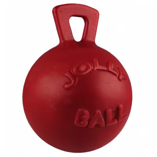 Jolly Pets Dog 6-Inch Tug-N-Toss, Red (406 Rd),6 Inches/Medium