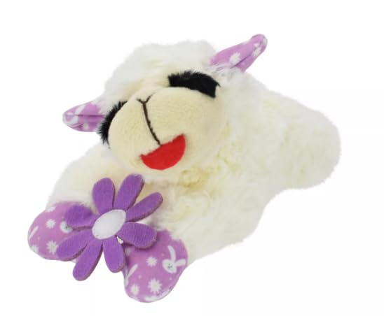 Multipet Lamb Chop Flower Bunny Print Dog Toy - 8