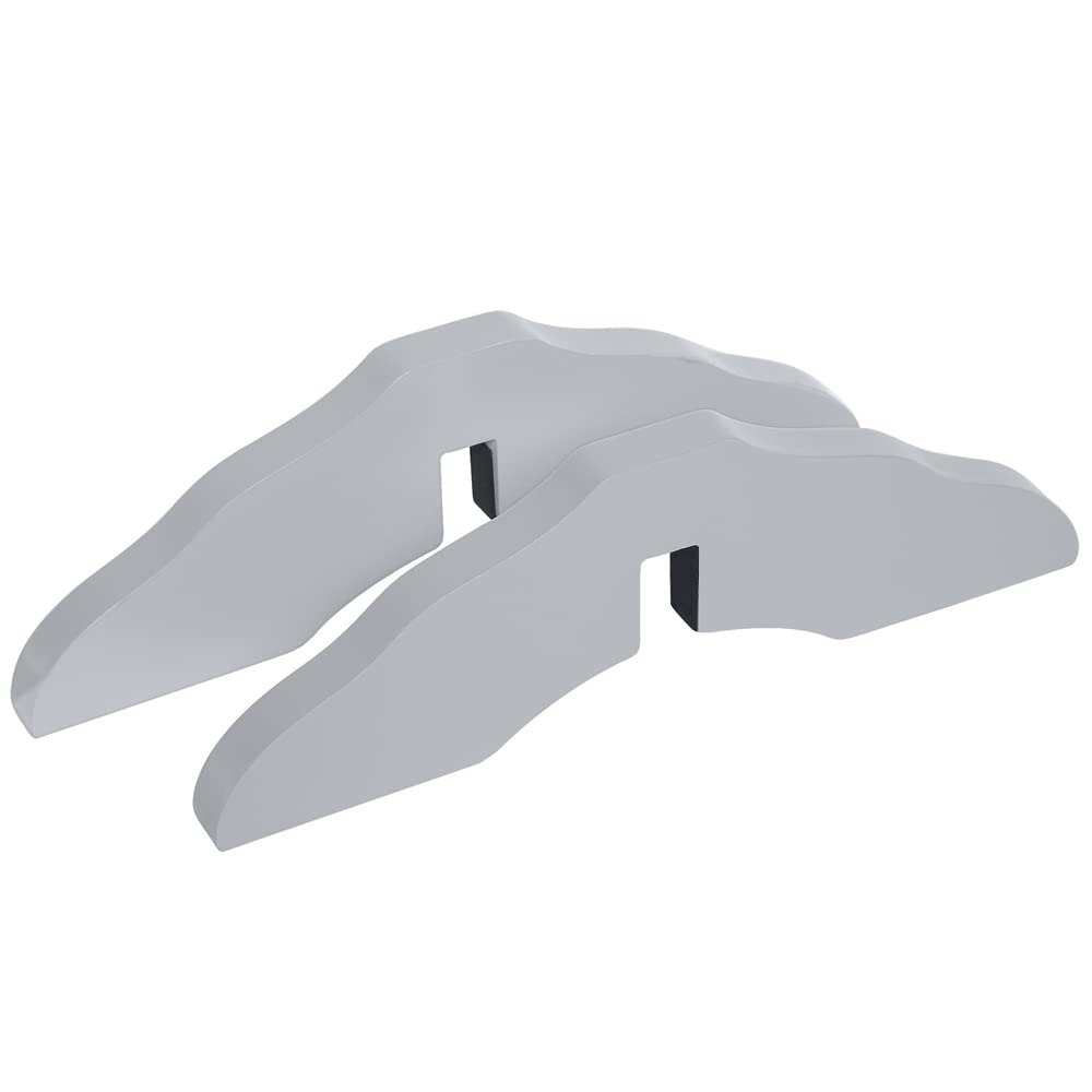 Unipaws Support Feet For Wood Pet Gate, Freestanding Dog Gate, Set Of 2, Design For 0.71 Inches Thickness Panel, Light Gray