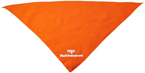 Mirage Pet Products High Maintenance Screen Print Bandana Orange Large