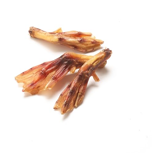 Bravo! Dry Roasted Duck Feet Dog Treats, 200 Count, High Protein, Grain Free, Gluten Free
