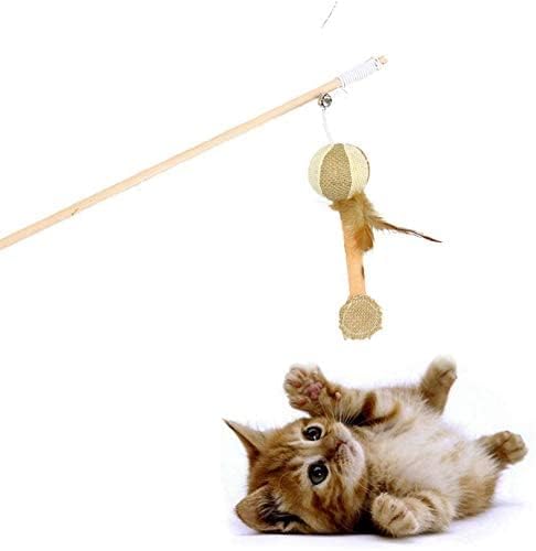 Dog Trust Interactive Cat Stick Catnip,Cat Wand,Stick, Fun Catcher Teaser Suitable Exercise Your Kitten For Indoor Cat Kitten Pl