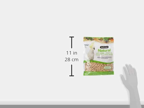ZuPreem Natural Bird Pellets, Daily Bird Food for Amazon, Cockatoo, Macaw, Core Nutrition for Large Birds, Vitamins, Made in USA