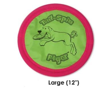 Booda 3 Pack Tail-Spin Flyer Dog Toys - 10-Inch Multicolor Durable Fetch Toys for Active Dogs