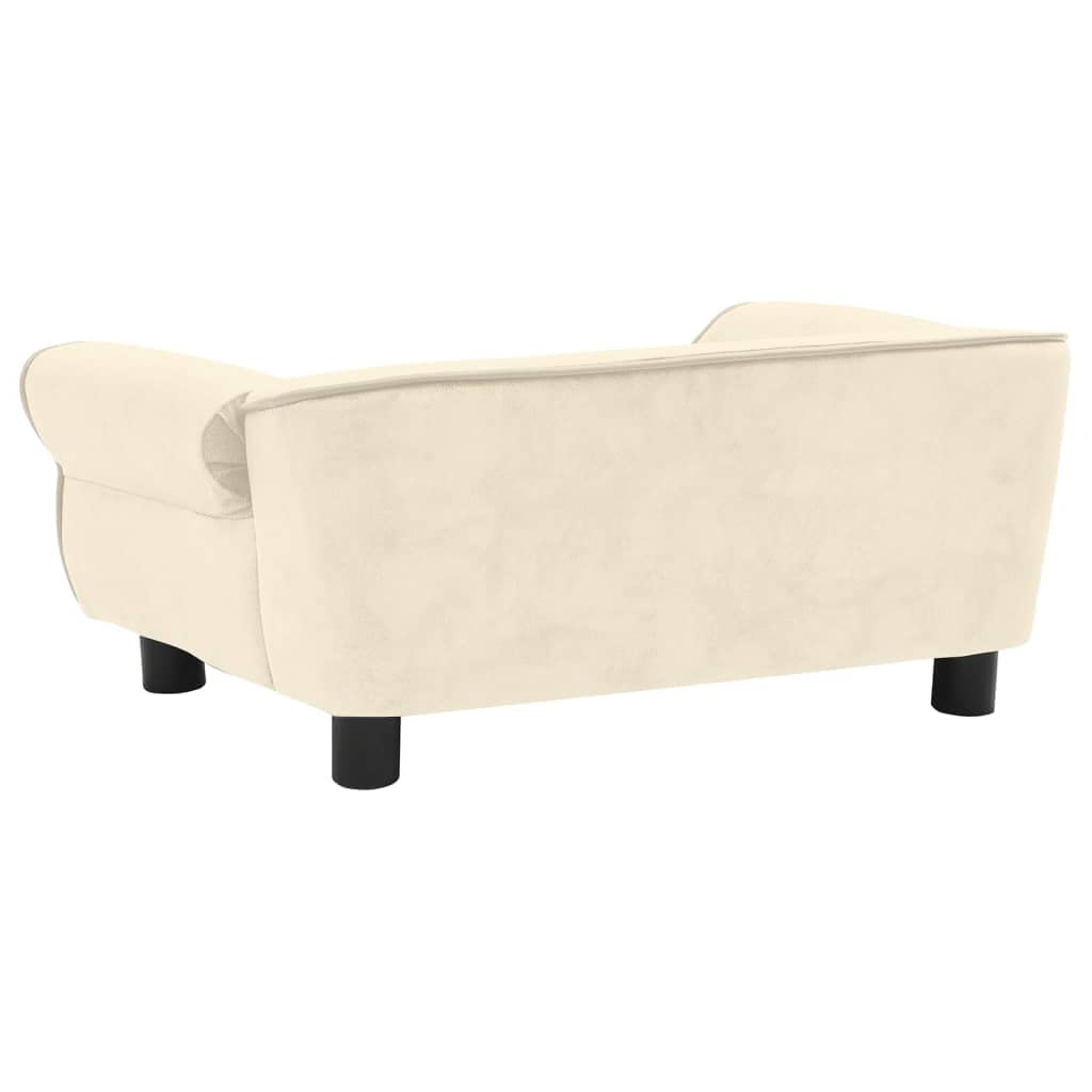vidaXL Dog Sofa Cream 28.3x17.7x11.8 Plush