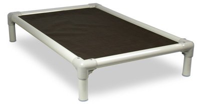 Kuranda Elevated Outdoor Bed - Almond Pvc - Sunsure Textilene Fabric (Medium - 35' X 23', Sierra)