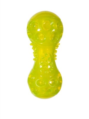Chase n Chomp Durable TRP Squeaking Dumbbell Dog Toy, Small
